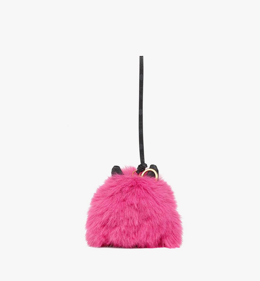 MXZGSTA15PK001-Aren Monster Charm in Faux Fur Visetos|PINK