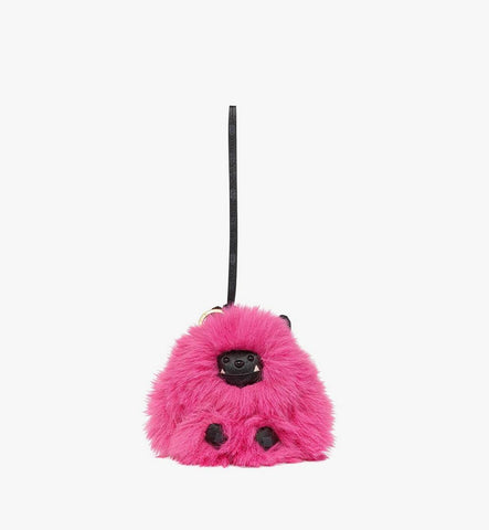 MXZGSTA15PK001-Aren Monster Charm in Faux Fur Visetos|PINK