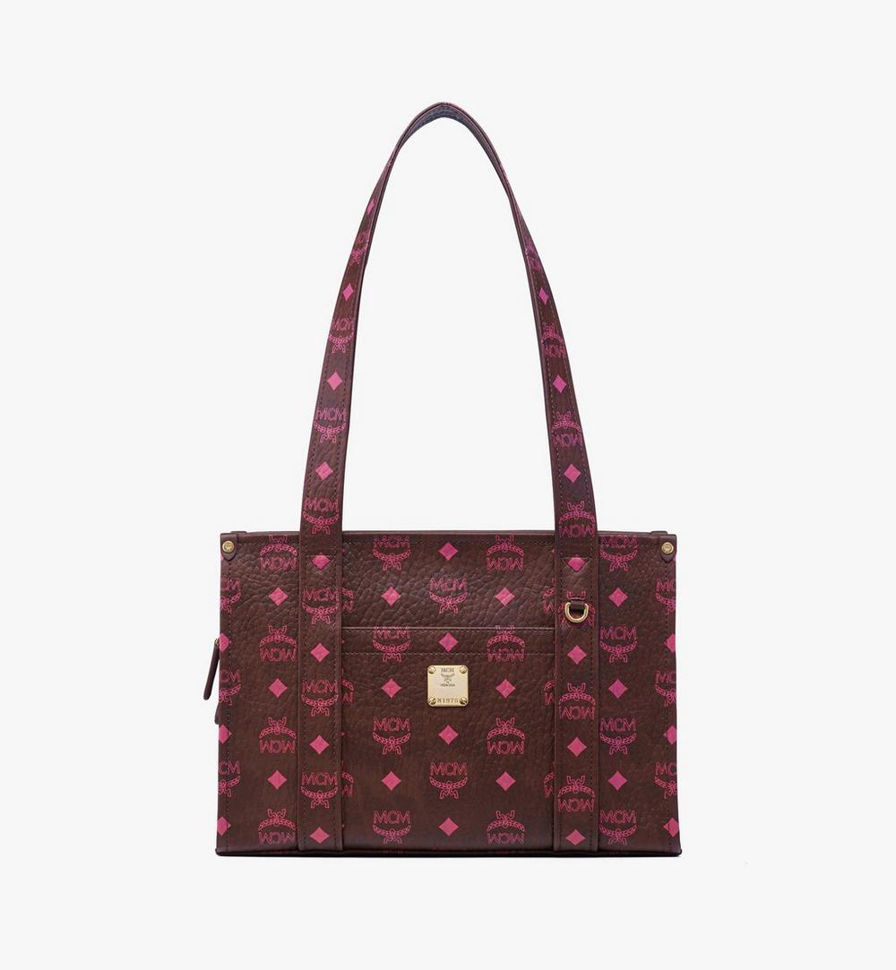 MWTGSTA034B001-Aren School Bag Tote in Visetos|Cinnamon