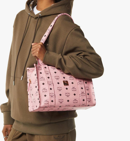 MWTGSTA03PZ001-Aren School Bag Tote in Visetos|SOFT PINK