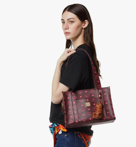 MWTGSTA034B001-Aren School Bag Tote in Visetos|Cinnamon