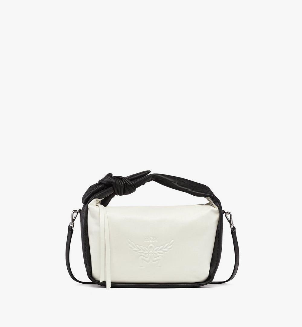 MWSGSTA05BW001-Aren Shoulder Bag in Lamb Leather|BLACK AND WHITE