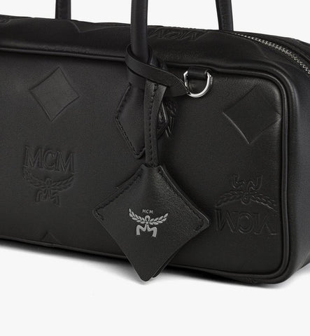 MWSGSTA01BK001-Aren Shoulder Bag in Maxi Monogram Leather|BLACK