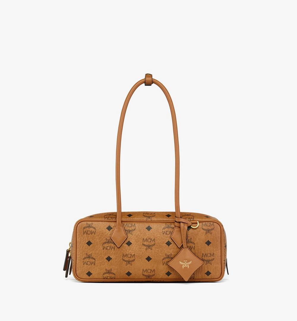 MWSGSTA02CO001-Aren Shoulder Bag in Visetos|COGNAC VINTAGE