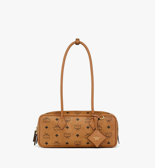 MWSGSTA02CO001-Aren Shoulder Bag in Visetos|COGNAC VINTAGE