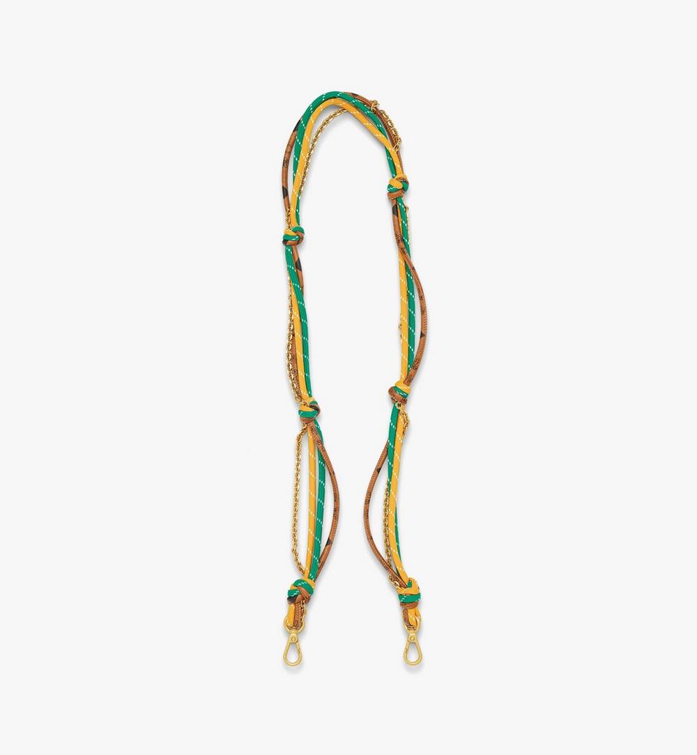 MYZGSTA06CO001-Aren Shoulder Strap in Cotton and Visetos|COGNAC