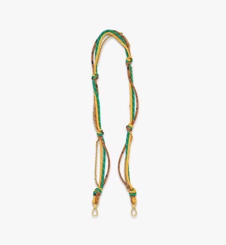 MYZGSTA06CO001-Aren Shoulder Strap in Cotton and Visetos|COGNAC