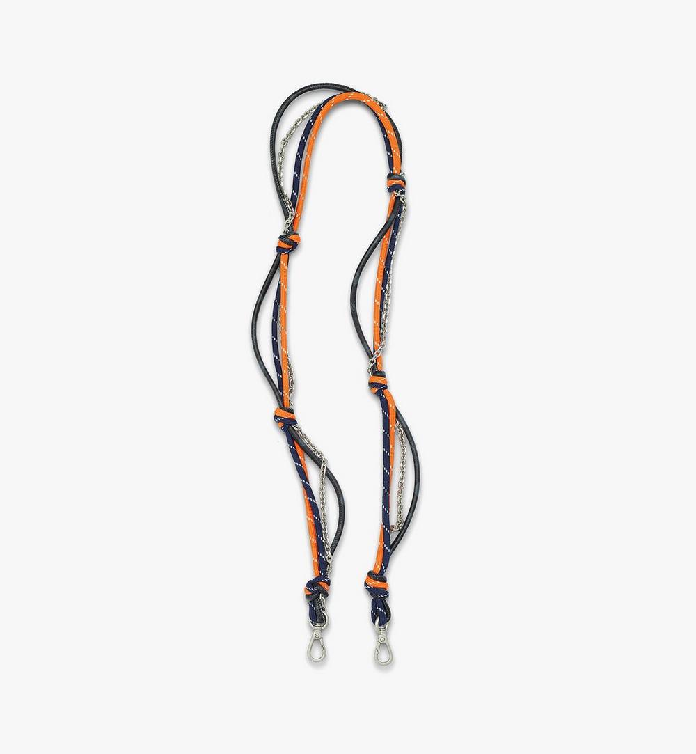 MYZGSTA06BK001-Aren Shoulder Strap in Cotton and Visetos|BLACK