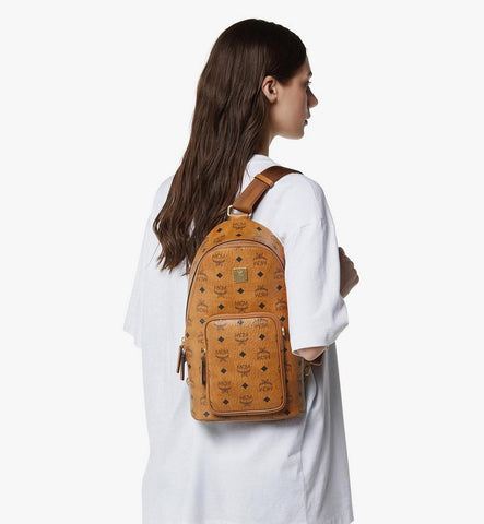 MMLGATA03CO001-Aren Sling Bag in Visetos|Cognac