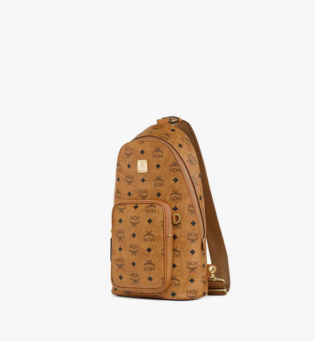 MMLGATA03CO001-Aren Sling Bag in Visetos|Cognac
