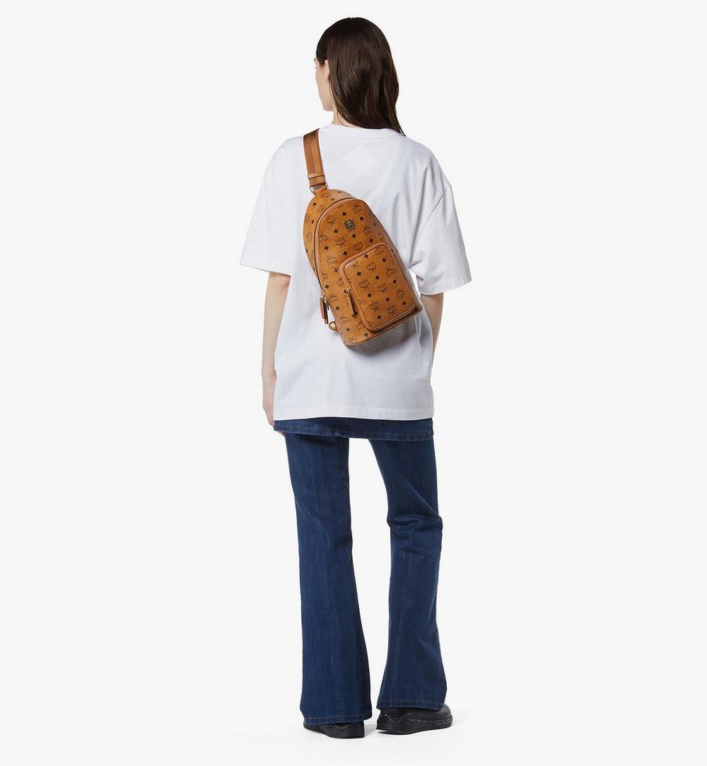 MMLGATA03CO001-Aren Sling Bag in Visetos|Cognac
