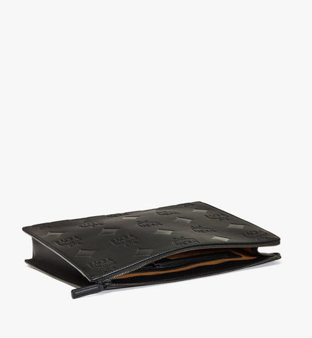 MXZFATA13BK001-Aren Wristlet Pouch in Maxi Monogram Leather|BLACK