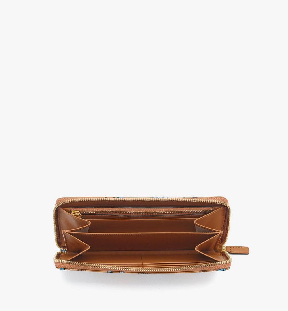 MXLGSTA01CO001-Aren Zip Around Wallet in Rabot Visetos|COGNAC