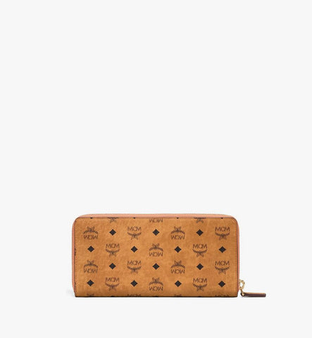 MYLFSTA01CO001-Aren Zip Around Wallet in Visetos|COGNAC