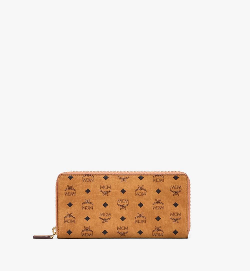 MYLFSTA01CO001-Aren Zip Around Wallet in Visetos|COGNAC