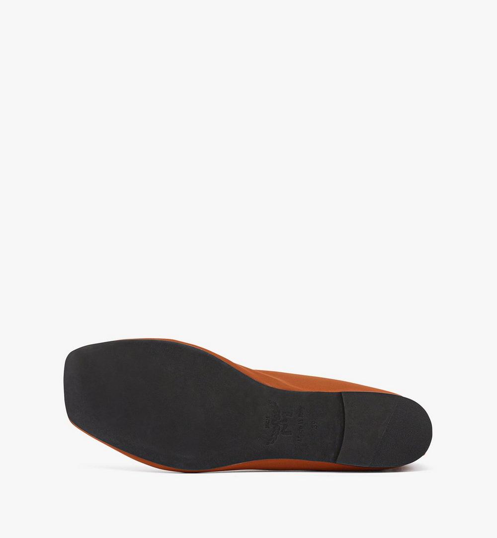 MESFSMM11CO038-Ballerina Shoes in ECONYL®|Cognac