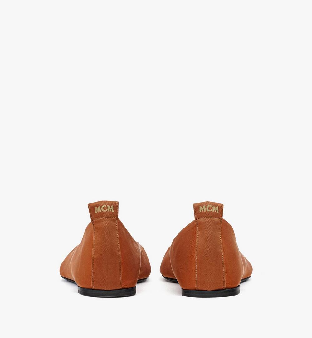 MESFSMM11CO037-Ballerina Shoes in ECONYL®|Cognac