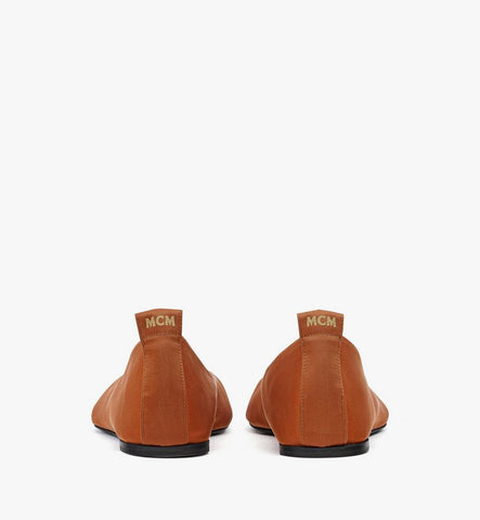 MESFSMM11CO037-Ballerina Shoes in ECONYL®|Cognac