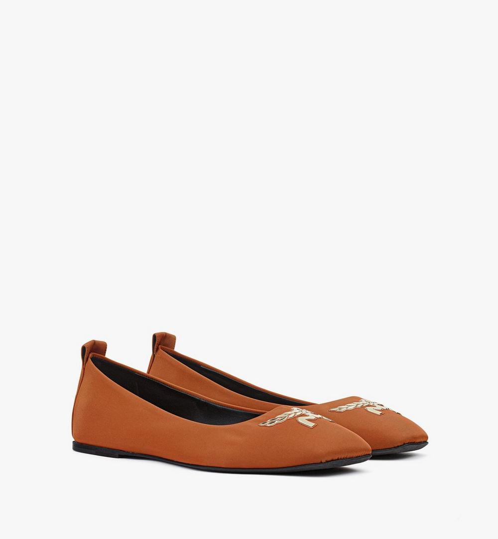 MESFSMM11CO035-Ballerina Shoes in ECONYL®|Cognac