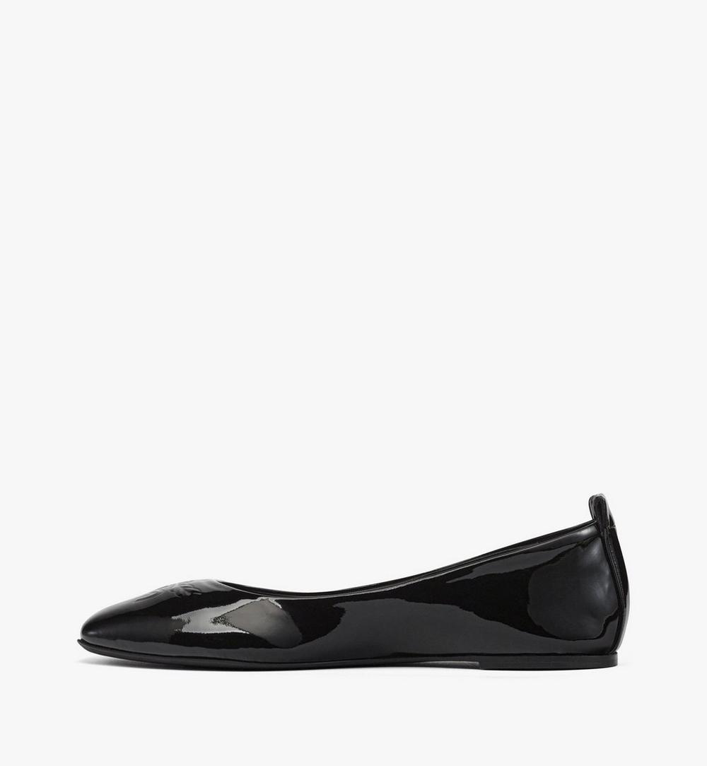 MESFSMM03BK036-Ballerina Shoes in Patent Lambskin|Black