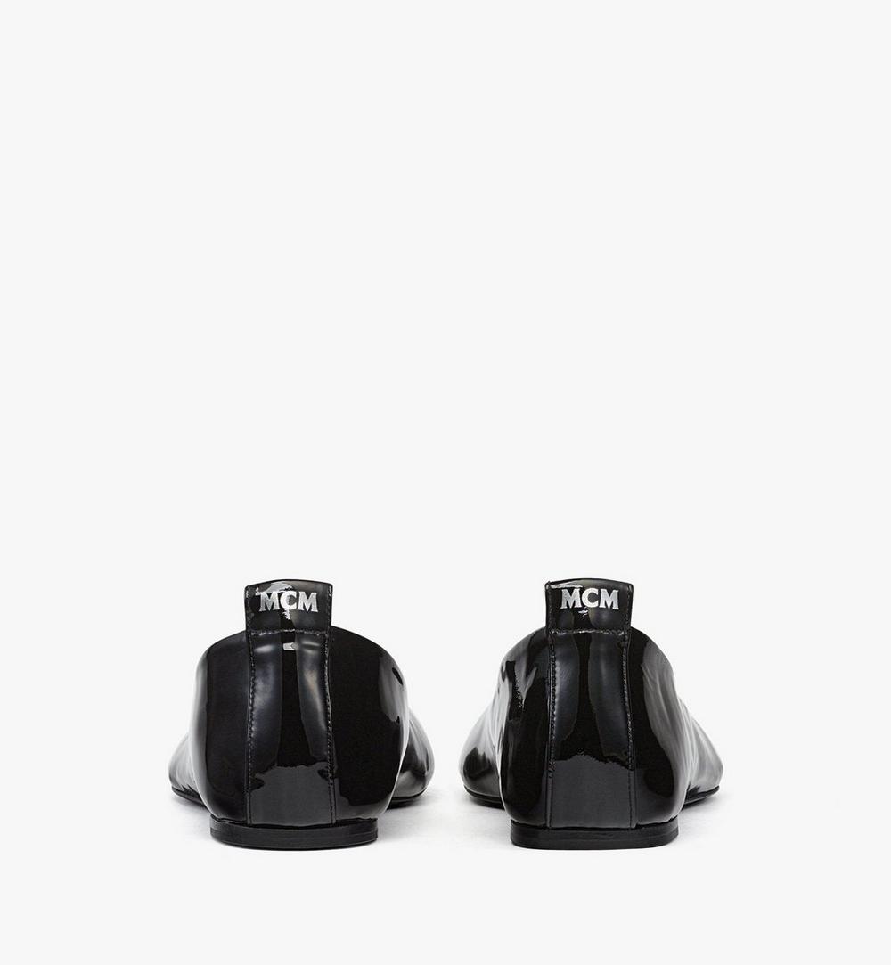 MESFSMM03BK037-Ballerina Shoes in Patent Lambskin|Black
