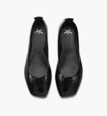 MESFSMM03BK039-Ballerina Shoes in Patent Lambskin|Black