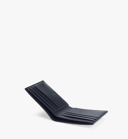 MXSAAVI04BK001-Bifold Wallet in Visetos Original|BLACK