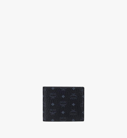 MXSAAVI04BK001-Bifold Wallet in Visetos Original|BLACK