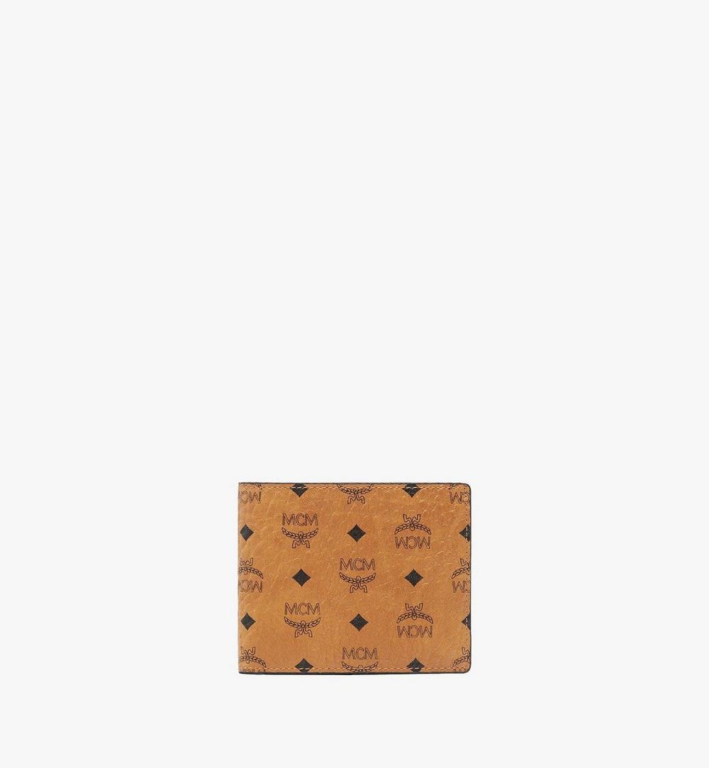 MXSAAVI02CO001-Bifold Wallet with Card Case in Visetos Original|COGNAC