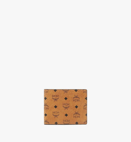 MXSAAVI02CO001-Bifold Wallet with Card Case in Visetos Original|COGNAC