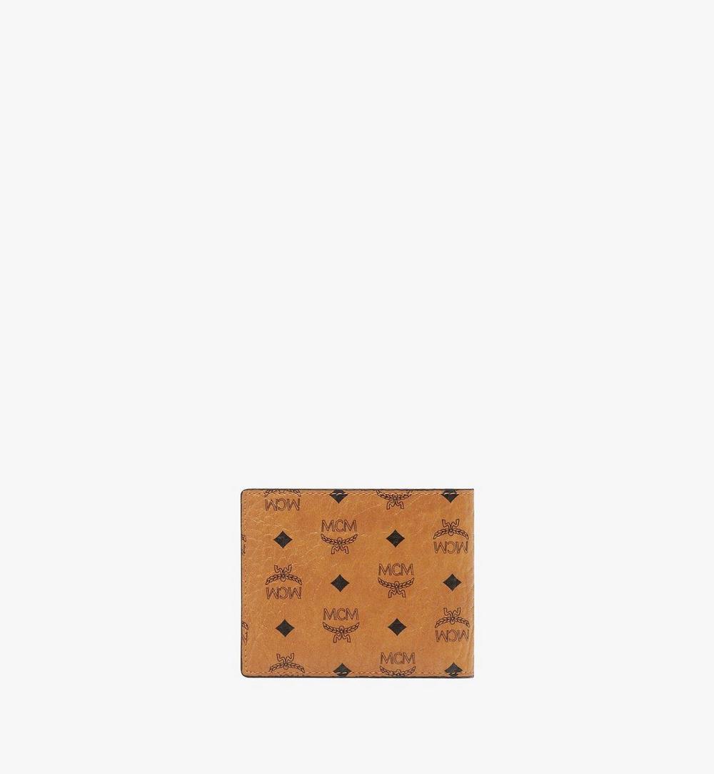 MXSAAVI02CO001-Bifold Wallet with Card Case in Visetos Original|COGNAC