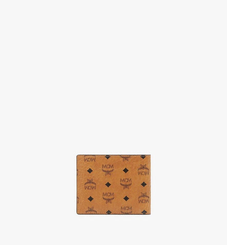 MXSAAVI02CO001-Bifold Wallet with Card Case in Visetos Original|COGNAC