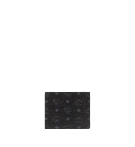 MXSAAVI02BK001-Bifold Wallet with Card Case in Visetos Original|BLACK