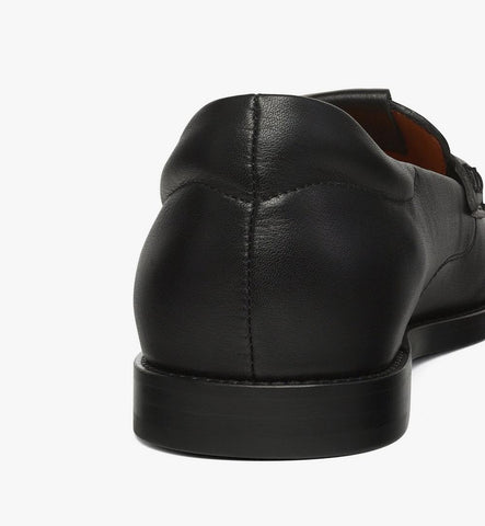 MESGAMM04BK037-Brass Plate Loafers in Calfskin|Black