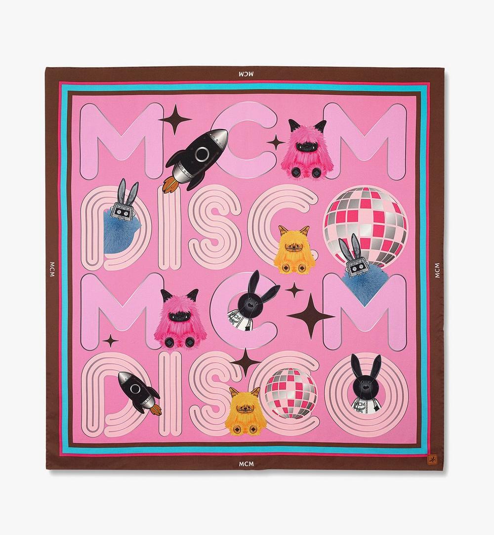 MEFGAMM08PZ001-Character Disco Scarf in Organic Silk|Soft Pink