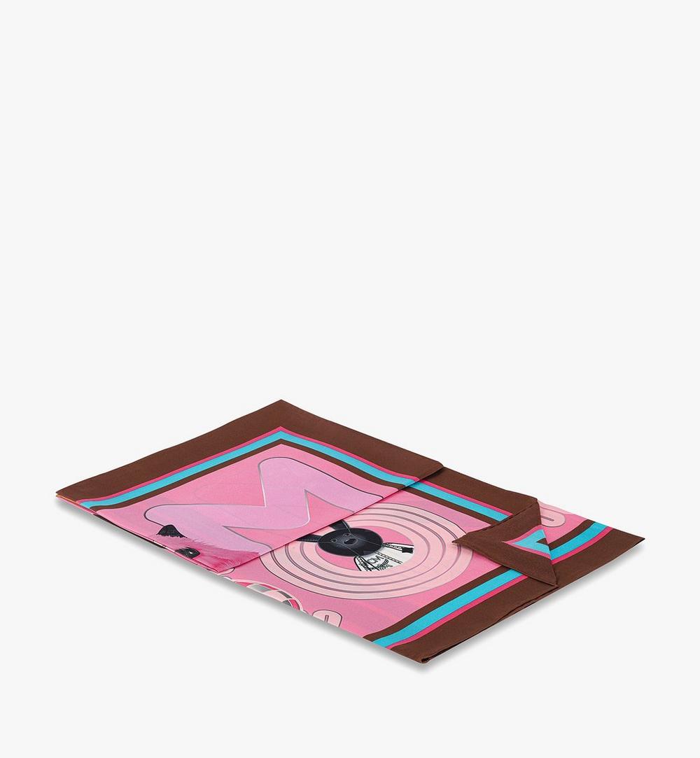 MEFGAMM08PZ001-Character Disco Scarf in Organic Silk|Soft Pink