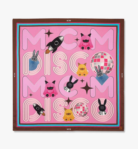MEFGAMM08PZ001-Character Disco Scarf in Organic Silk|Soft Pink