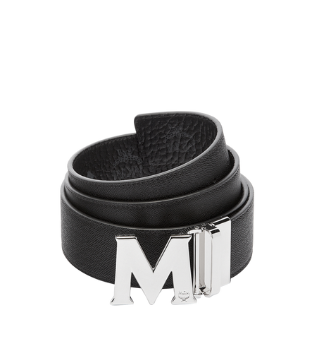 MXBAAVI01BK001-Claus M Reversible Belt 1.75" in Visetos|BLACK