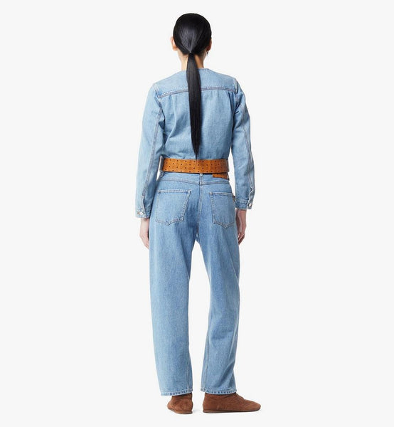 Constellation Denim Jacket With Monogram Leather Belt image 5