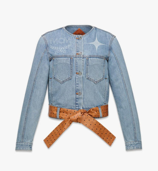 Constellation Denim Jacket With Monogram Leather Belt image 1
