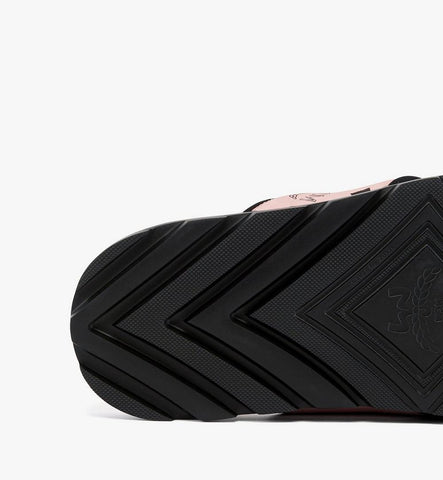 MESGSMM03PZ038-Cross Sandal in Visetos Leather Mix|Soft Pink