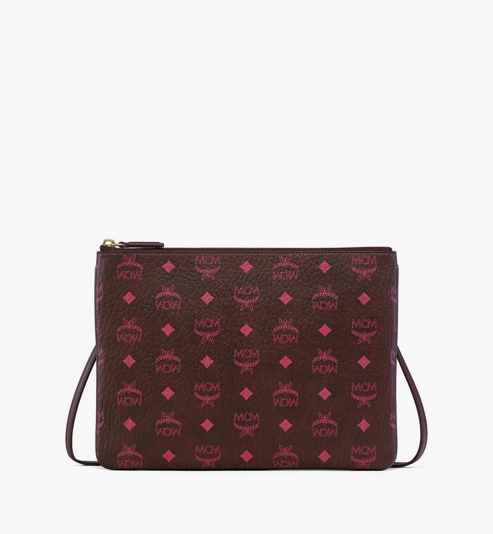 MYZGSTA094B001-Crossbody Pouch in Visetos Original|Cinnamon