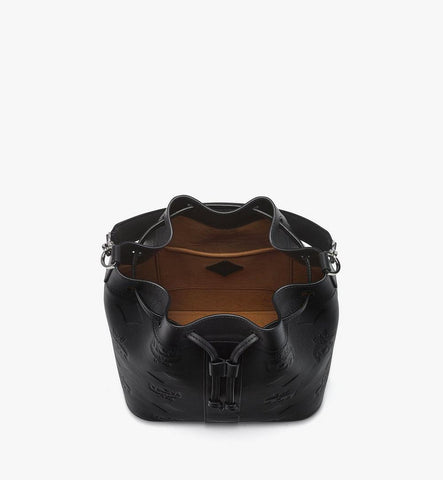 MWDGSDU01BK001-Dessau Drawstring Bag in Maxi Monogram Leather|BLACK