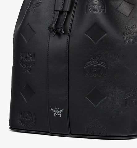 MWDGSDU01BK001-Dessau Drawstring Bag in Maxi Monogram Leather|BLACK