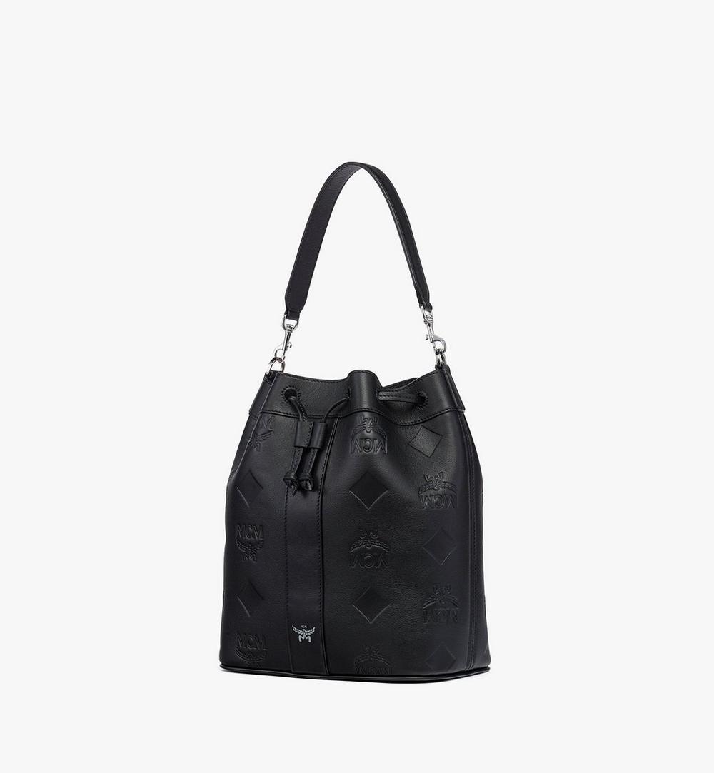 MWDGSDU01BK001-Dessau Drawstring Bag in Maxi Monogram Leather|BLACK