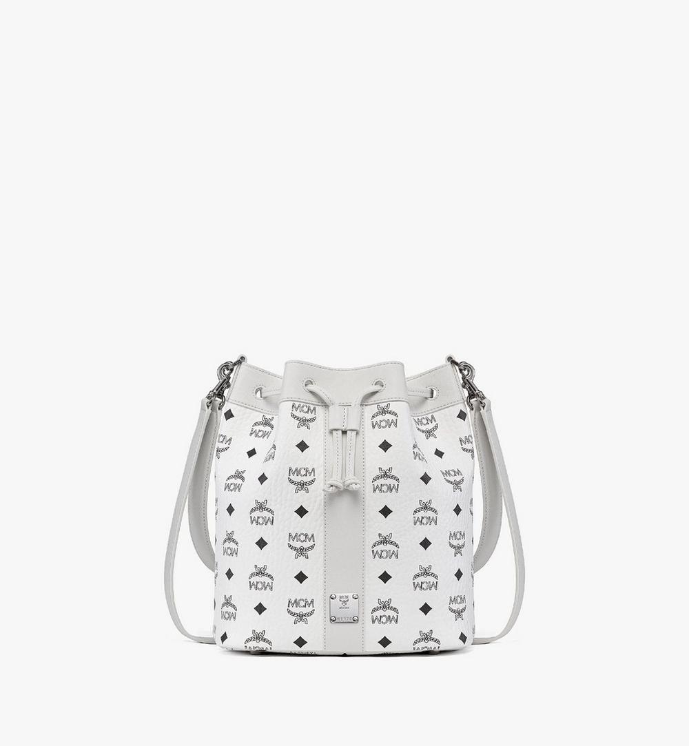 MWDGADU02WT001-Dessau Drawstring Bag in Visetos|White