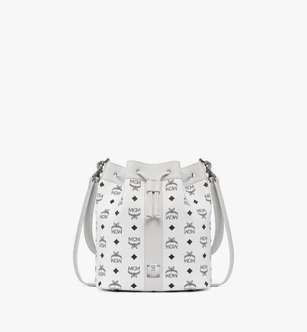 MWDGADU02WT001-Dessau Drawstring Bag in Visetos|White
