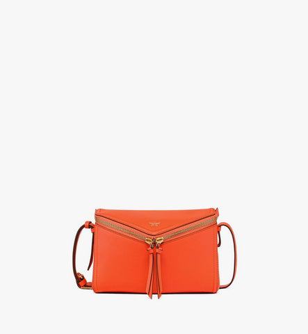 MWSGAAK01OQ001-Diamant 3D Shoulder Bag in Calfskin|Orangeade