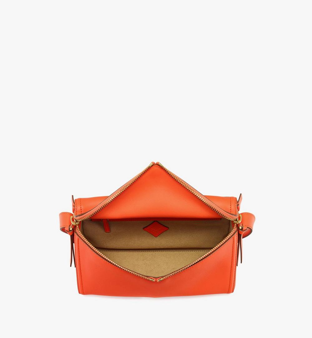 MWSGAAK01OQ001-Diamant 3D Shoulder Bag in Calfskin|Orangeade