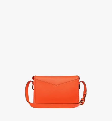 MWSGAAK01OQ001-Diamant 3D Shoulder Bag in Calfskin|Orangeade